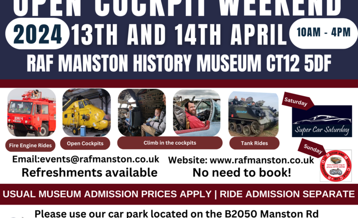 Image of Open Cockpit Weekend 13th & 14th April - RAF Manston History Museum
